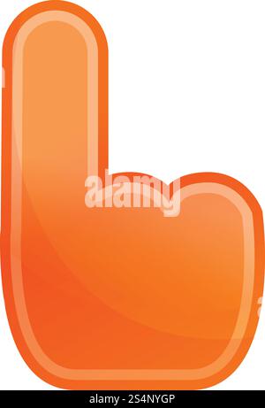 Icône de doigt de basket-ball. Dessin animé de l'icône de vecteur de doigt de basket-ball pour la conception de Web isolé sur fond blanc. Icône de doigt de basket-ball, style de dessin animé Illustration de Vecteur