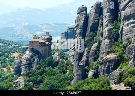 Les Météores - rocky important complexe de monastères en Grèce Banque D'Images