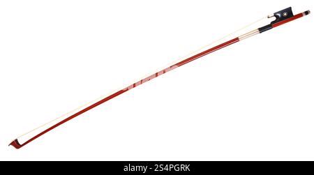 Archet de violon français transitoire isolé sur fond blanc Banque D'Images