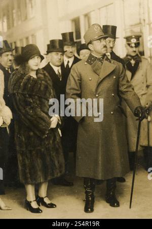 Le roi d'Afghanistan Amanullah Khan et son épouse Soraya Tarzi visitent l'Allemagne, Berlin 1920s Banque D'Images