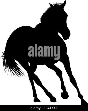 Silhouette de cheval. Lissage extrêmement détaillé. Illustration vectorielle.. silhouettes de chevaux Illustration de Vecteur