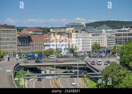 Autoroute A620, Wilhelm-Heinrich-Brücke, Saarbrücken, Sarre, Deutschland *** autoroute A620, pont Wilhelm Heinrich, Saarbrücken, Sarre, Allemagne Banque D'Images