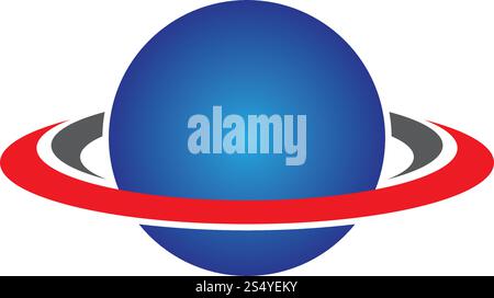 Monde fil Modèle Logo Icône vecteur Illustration de Vecteur