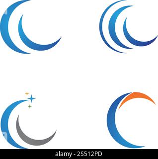 Logo plage vagues symboles et icônes de modèle app Illustration de Vecteur
