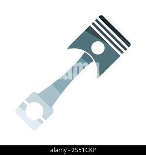 Icône de piston de moteur de voiture. Icône de piston de moteur de voiture. Conception de couleur plate. Illustration vectorielle. Banque D'Images