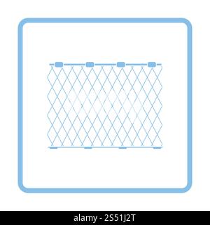 Icône de filet de pêche . Design cadre bleu. Vector illustration. Banque D'Images