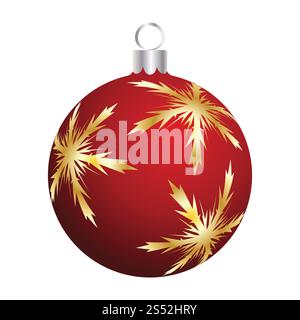 Boule de Noël (nouvel an). Couleur sur blanc. Illustration vectorielle. Banque D'Images