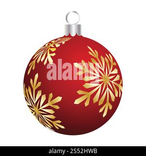 Boule de Noël (nouvel an). Couleur sur blanc. Illustration vectorielle. Banque D'Images
