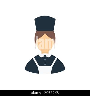 Hotel maid icône. Télévision couleur design. Vector illustration. Banque D'Images