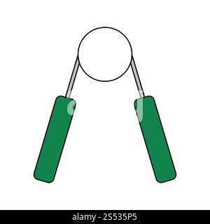 Modèle plat, icône de l'extension de l'interface utilisateur dans les mains de couleurs. Vector illustration. Banque D'Images