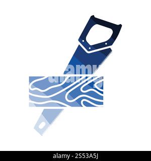 Une planche de coupe scie à icône. Télévision couleur design. Vector illustration. Banque D'Images