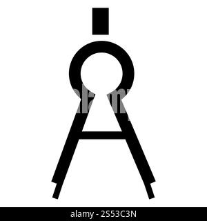 Icône de l'outil Compass. Illustration simple de l'icône de vecteur d'outil de boussole pour la conception Web isolé sur fond blanc. Icône de l'outil de boussole, style simple Banque D'Images