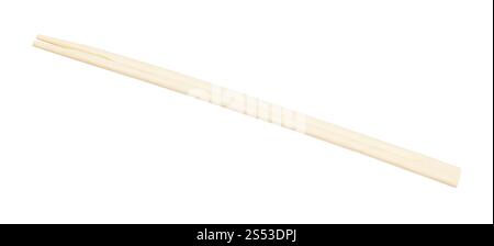 Nouvelle paire de baguettes jetables en bois isolé sur fond blanc Banque D'Images