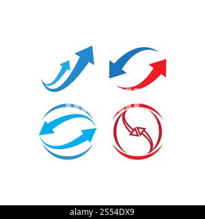 Modèle vectoriel de logo avec flèche Banque D'Images