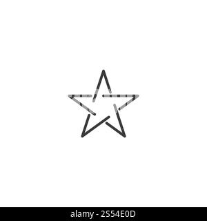 Logo Star icône vecteur modèle illustration design Banque D'Images