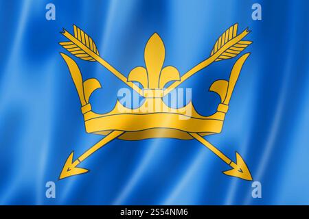 Drapeau du comté de Suffolk, Royaume-Uni agitant la collection de bannières. Illustration 3D. Drapeau du comté de Suffolk, Royaume-Uni Banque D'Images