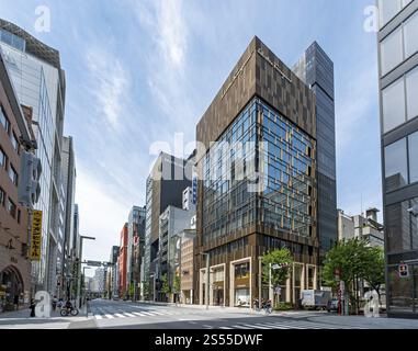 Rue principale du quartier commerçant de Ginza, Tokyo, Japon, Asie Banque D'Images