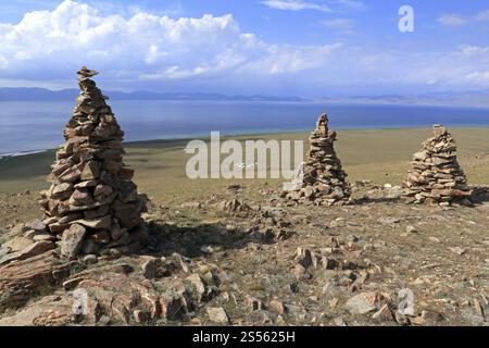 Lac Songkoel (son Kul, Song Kol), Kirghizistan, Asie Banque D'Images