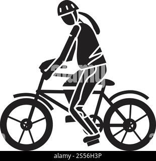 Icône de vélo extrême sport. Illustration simple de l'icône de vecteur de vélo extrême de sport pour la conception de Web isolé sur fond blanc. Icône de vélo extrême sport, style simple Illustration de Vecteur