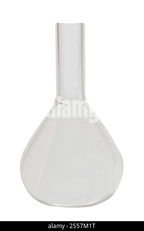 Verrerie de laboratoire chimique isolée sur fond blanc. Verrerie de laboratoire chimique Banque D'Images