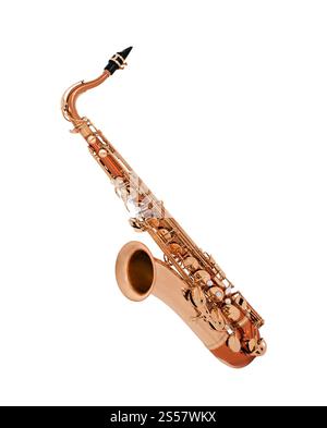 Saxophone isolé sur fond blanc. Saxophone isolé Banque D'Images