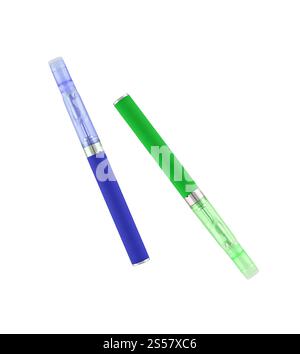 Big electronic cigarettes isolated on white Banque D'Images