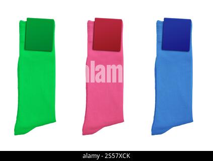 Paire de chaussettes. Isolé sur fond blanc Banque D'Images