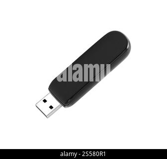 Lecteur flash USB sur le fond blanc Banque D'Images