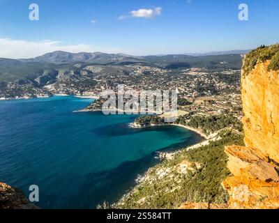 Calanques paysage marin et montagnes, calanques de Cassis, France. Calanques, calanques de Cassis Banque D'Images