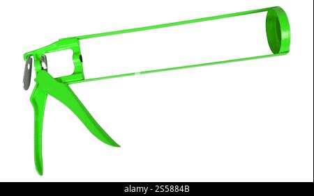 pistolet à mastic sur fond blanc Banque D'Images