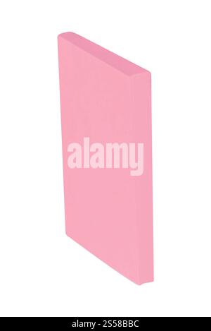 notes adhésives roses isolées Banque D'Images