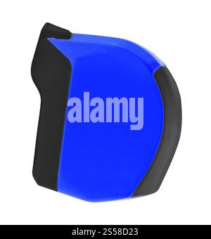 Roulette pour mesurer des distances sur fond blanc Banque D'Images