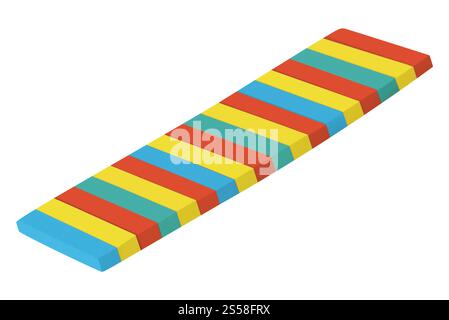 notes autocollantes multicolores isolées sur blanc Banque D'Images