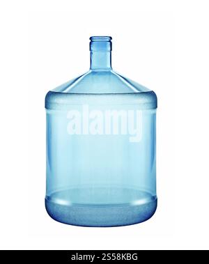 Récipient en plastique de 5 gallons isolé sur un fond blanc. Récipient en plastique de 5 gallons Banque D'Images