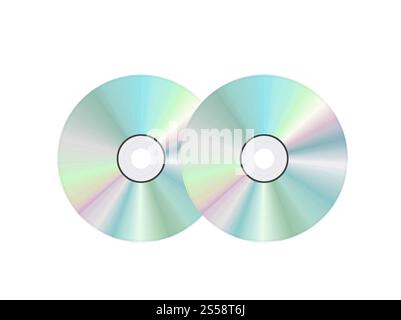 Disque CD isolé sur fond blanc. Disque CD sur fond blanc Banque D'Images