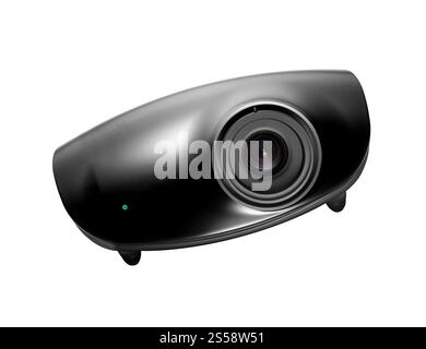 projecteur multimédia isolé sur fond blanc. projecteur multimédia isolé Banque D'Images