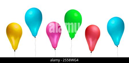 ballons isolés sur fond blanc. ballons isolés sur blanc Banque D'Images