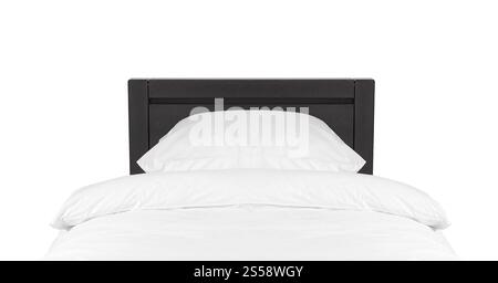 Lit isolé sur fond blanc. Lit isolé Banque D'Images