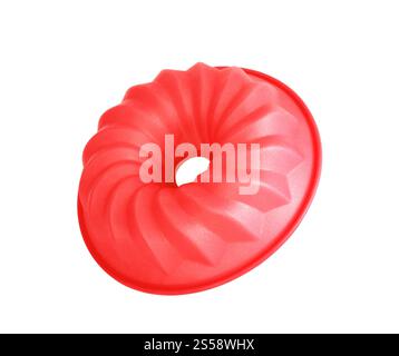 Moule à gâteau isolé sur fond blanc. Moule à gâteau isolé sur blanc Banque D'Images