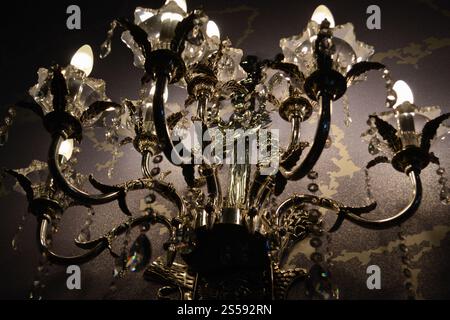 lustre gros plan fond ou texture. gros plan sur le lustre Banque D'Images