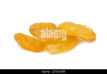 Abricots séchés sur fond blanc. Abricots séchés Banque D'Images