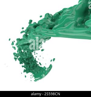 Peinture 3D'isolé sur fond blanc Banque D'Images
