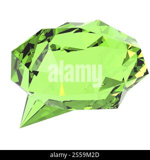 Low poly bulle géométrique sur fond blanc Banque D'Images