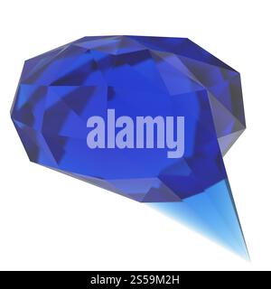 Low poly bulle géométrique sur fond blanc Banque D'Images