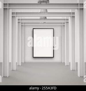 Cadre de style moderne vide sur la composition mur comme concept Banque D'Images