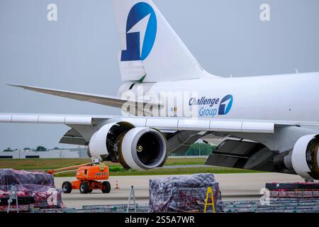 Cainiao Smart Logistics Network Limited est une société de logistique chinoise lancée par Alibaba Group, conjointement avec huit autres sociétés. Ici, le Cainia Banque D'Images