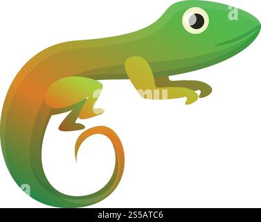 Icône de reptile coloré. Dessin animé de l'icône de vecteur de reptile coloré pour la conception de Web isolé sur fond blanc. Icône de reptile coloré, style de bande dessinée Illustration de Vecteur