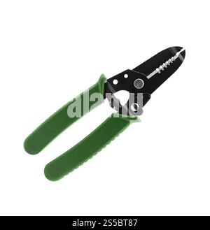 Pince à dénuder, complètement isolée sur fond blanc. Pince à dénuder, complètement isolée Banque D'Images