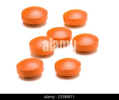 vitamines isolées sur un fond blanc. vitamines isolées Banque D'Images