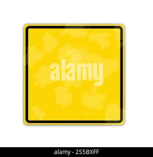 Signe d'avertissement vierge dans le soleil brillant du désert. Signe d'avertissement vierge dans le soleil brillant du désert Banque D'Images